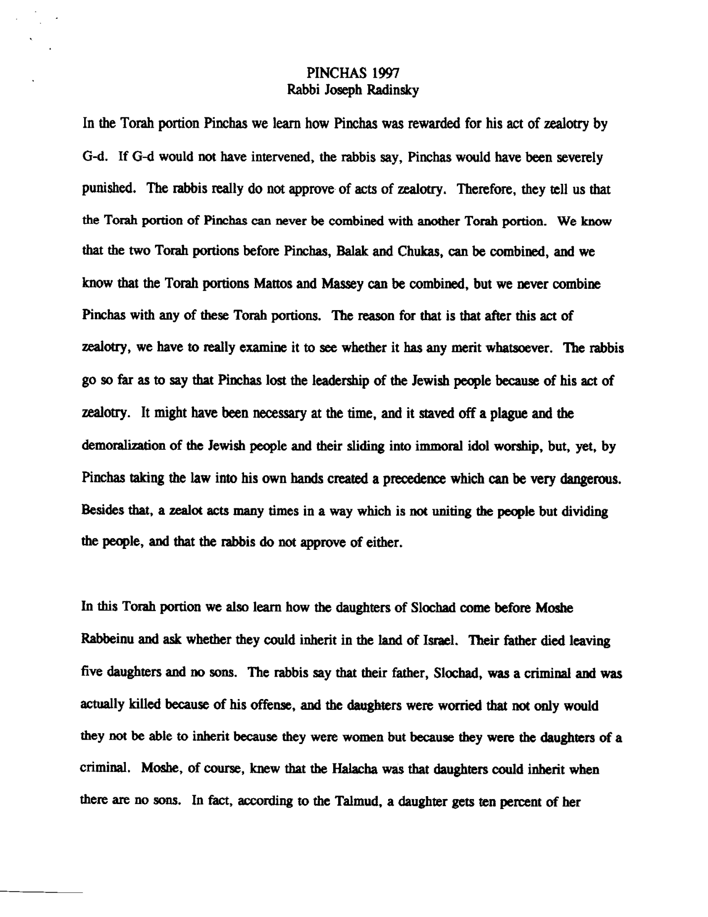 pinchas 1997